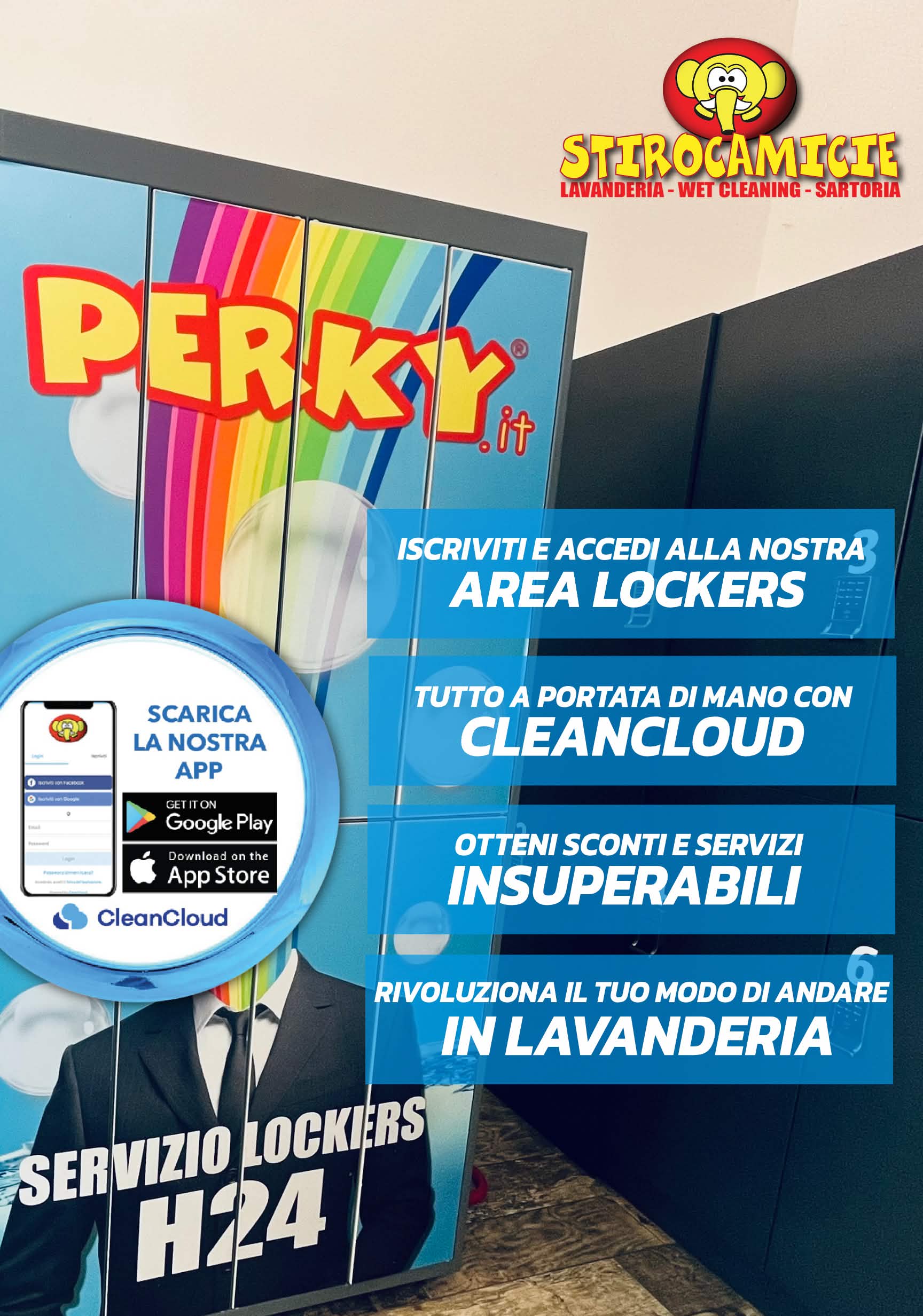 Lockers H24 — Perky Lavanderie